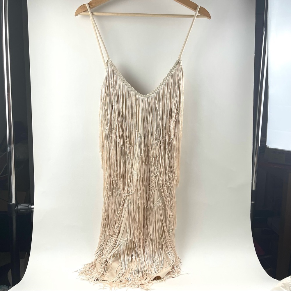 Fringe dress gold